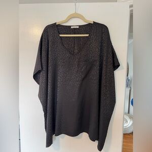 Cheetah Leopard Black Women's Blouse Top